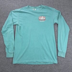 Ron‎ Jon Surf Shop Shirt Mens Small Regular Blue Cotton Graphic Beach Cocoa FL